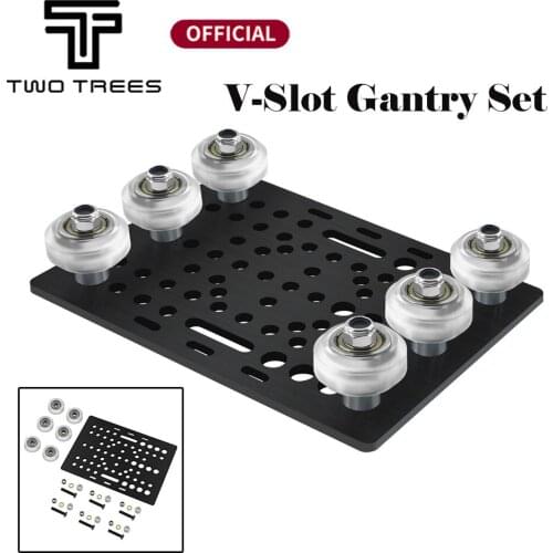V-Slot Gantry Set 20-80mm Gantry plate with wheels for aluminum profiles V-slot aluminum plate kits Gantry Plat 3D Printer part