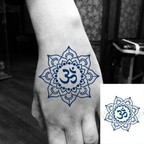 Waterproof Temporary Juice Ink Sticker totem Datura lotus Flower Geometric Fruit Gel Long Lasting Tattoo for Men Women