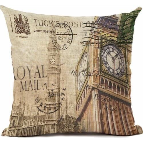 High Quality Retro Text Cushion Cover Decorative Sofa Throw Pillow Car Chair Home Decor Pillow Case almofadas Cojines