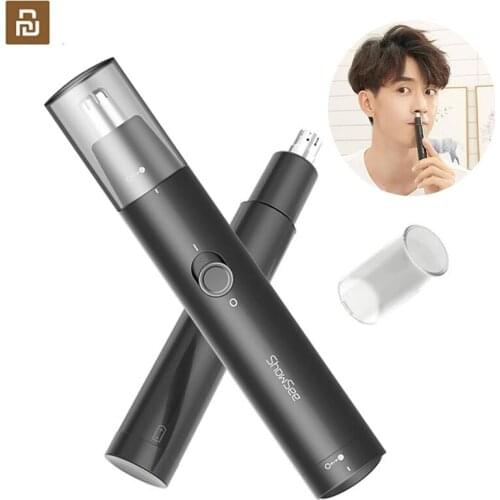 Youpin ShowSee C1-BK Portable Mini Electric Nose Hair Trimmer Removable Washable Double-edged 360° Rotating Cutter Head
