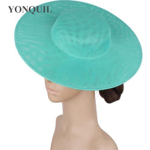 Ladies Women 30 CM Big Party Hat Bride Wedding Fascinators Base For Occasion Derby Vintage Headpiece Mariage Chapeau Accessories