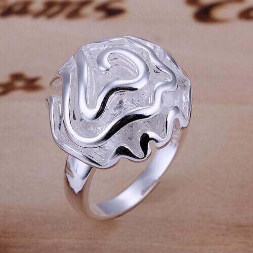 Factory price unique design Silver color Rings Fashion Jewelry Charm nice For women lady wedding party gift Free shipping R005