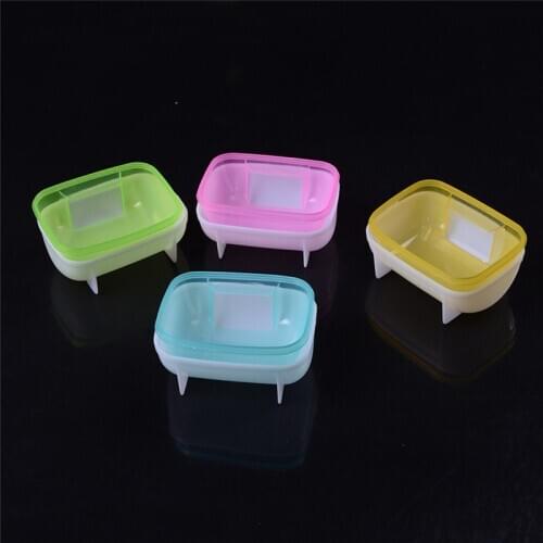 1PCS Pet Hamster Sand Bathroom Rectangle Non-slip Hamster Bath House Sand Bath Clear Container Small Animal Accessories