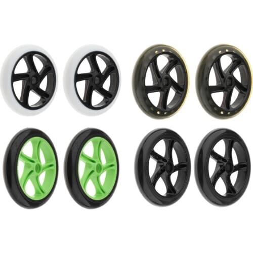 2 Pcs Kick Scooter Wheels Pro Stunt Scooter Replacement Parts Noiseless Front Rear Spare Tires Modified Wheels Kids Present