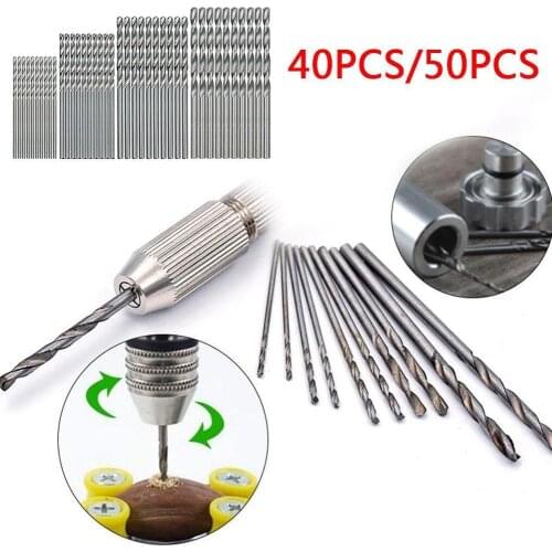 40/50 Pcs/sets Round Shank Electric Hammer SDS Drill Bit Set For Concrete Wall Brick Block Masonry Hole Saw Drilling Bits Tools