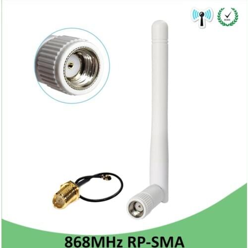 868MHz 915MHz Antenna RP-SMA Connector 3dbi GSM 915 MHz 868 MHz antena antenne +21cm SMA Male /u.FL Pigtail Cable