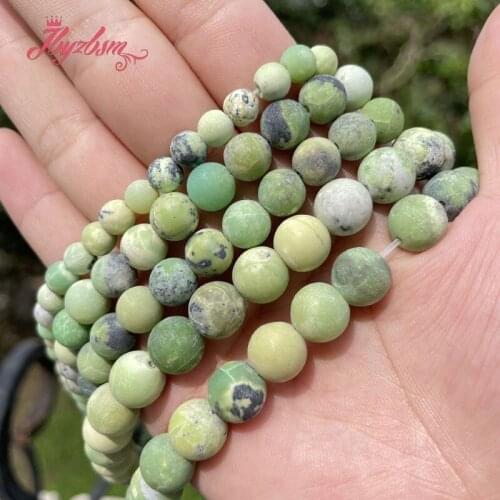 6/8/10mm Natural Frost Round Australia Turquoises Stone Beads For DIY Necklace Bracelets Jewelry Making Strand 15" Free Shipping