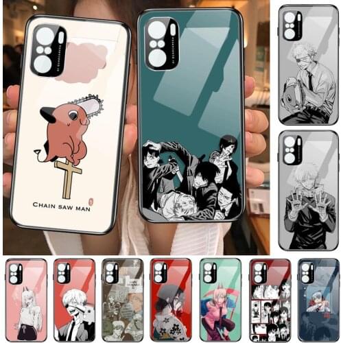 Anime Chainsaw Man case Phone Case For POCO F1 F2 F3 Pro X3 M3 9C 10T Lite NFC Anime Black Cover Silicone Back Prett mi 10 ultra