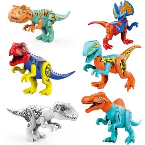 Childrens New Large Animal Dinosaur Building Block Children Funny DIY Assembly Dinosaur Toys Can Make Sound For Baby Kids Gift