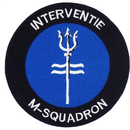 INTERVENTIE police M-SQUADRON Embroidered Applique Sewing Label punk biker Patches Clothes Accessories Badge