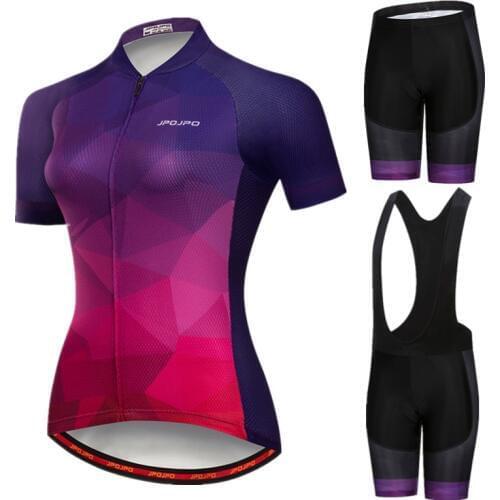 JPOJPO Pro Team Cycling Clothing Women Ropa Ciclismo Breathable Cycling Jersey Set 2019 Racing Sport Bike Clothing Bicycle Suit
