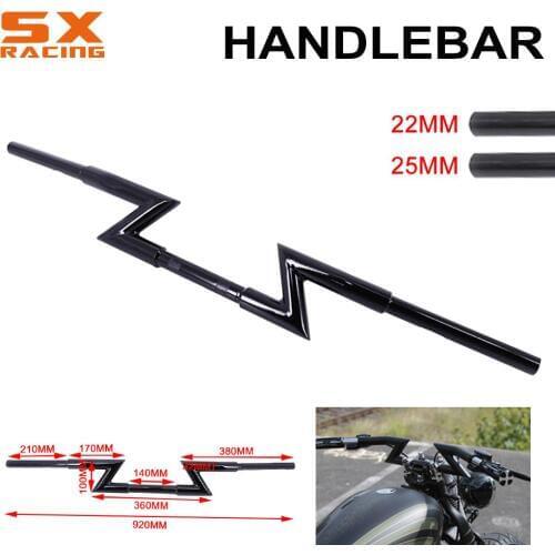 Motorcycle 25mm 22mm Z Bar Handlebar Retro Drag Handle Bar For Harley BMW HONDA YAMAHA SUZUKI KAWASAKI Sportster Cafe Racer