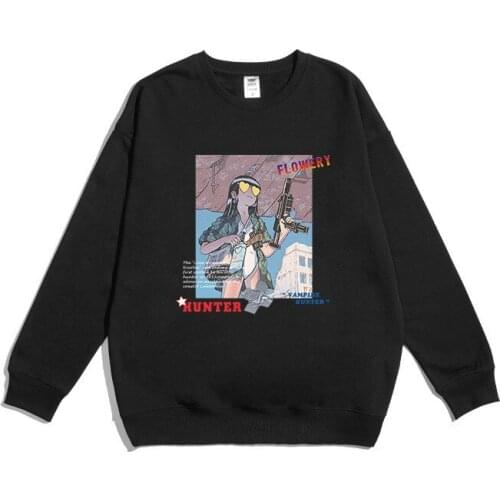 2021 Autumn Japanese Retro Anime Print Round Neck Sweater Mens Pullover Trendy Street Couple Jacket Loose Oversized Casual