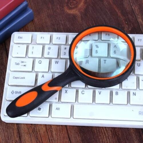 3.5X Optical Glass Lens 50mm Reading Magnifying Glass Anti-Slip Shatter-Resistant Handle Magnifier