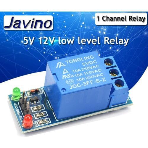 JAVINO 5V 12V low level trigger One 1 Channel Relay Module interface Board Shield For PIC AVR DSP ARM MCU for Arduino