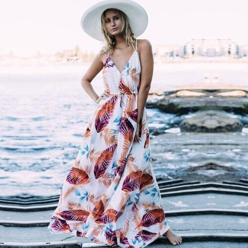 Beach Cover up Tunics for Beach Leaves Print Long Kaftan Bikini Cover up Robe de Plage Sarong Beach Wrap Swimsuit coverup #Q568