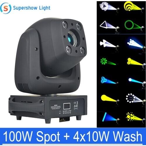 New Moving Head Light 140W Led Lyre Head 100W Spot 4x10W Wash Stage Lighting Effect Gobo Prism DJ Light for Disco Club