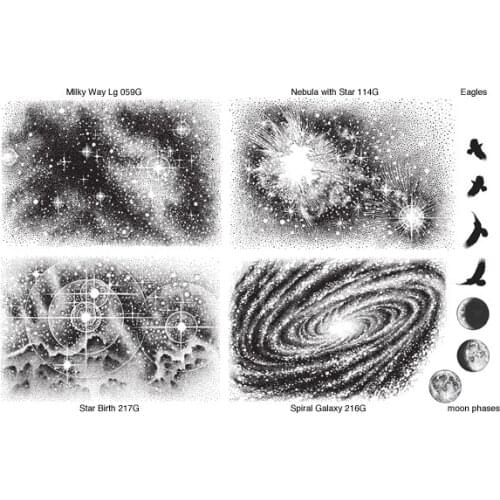 Moon star Clear Stamp for Scrapbooking Transparent Silicone Rubber DIY Photo Album Decor 0311