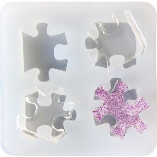 Crystal Epoxy Resin Mold Silicone DIY Intelligence Puzzle Game Mold Handicraft Jewelry Pendant Accessories Craft Making Tool