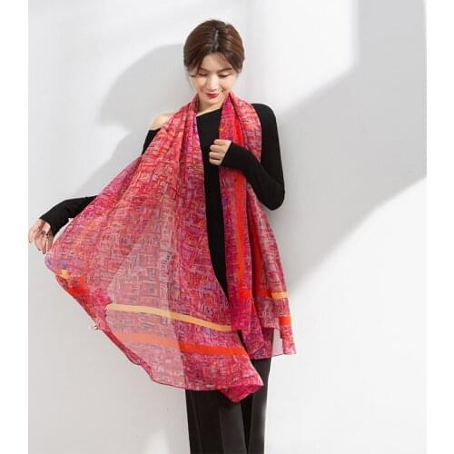Mulberry silk silk scarves female cape coat the spring and autumn period and the thin sand is prevented bask in large