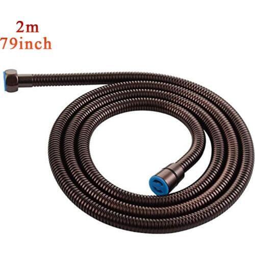 Extra Length Shower Hose Angle Simple 2m 79inch Flexible Metal Handheld Shower Hose Brass Connector Bathroom Pipe Sprayer Hose