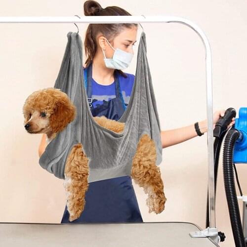Dog Cat Grooming Hammock Helper Pet Puppy Grooming Hammocks Restraint Bag for Nail Clip Trimming Bathing Soft Texture Bags S/M/L