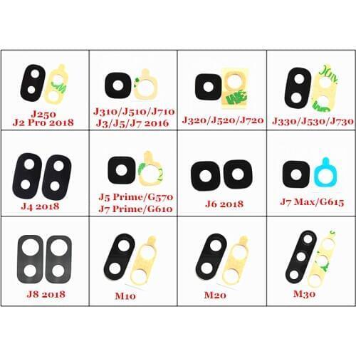 Rear Back Camera Glass Lens For Samsung M10 M20 M30 J2 Pro 2018 J310/J510 J320/J520 J330/J530 J4 J6 J8 2018 J5 J7 Prime Max G615