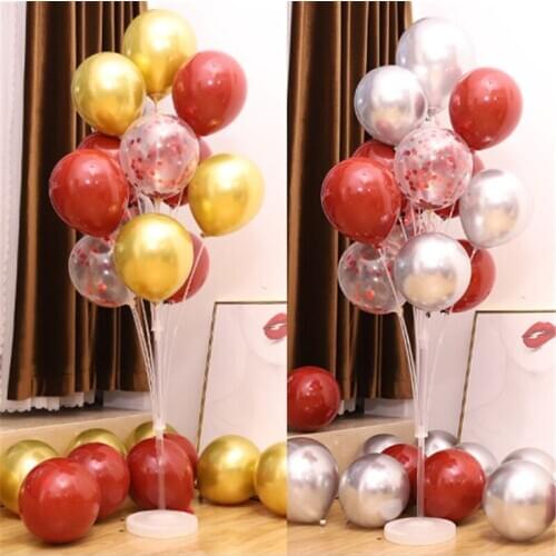 Wedding 7/11/13/19 Tubes Balloon Stand Holder Column Confetti Balloons Happy Birthday Ballon Kids Baby Shower Party Decorations