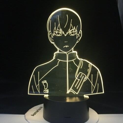 Anime Haikyuu Tobio Kageyama LED Night Light Lamp For Child Birthday Gift Kids Bedroom Decor Nightlight Haikyu 3D Lamp