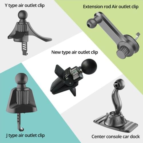 Universal Car Air Vent Clip Upgrade 17mm Ball Head for Magnetic Car Phone Holder Gravity Support Stand Mount Car Charger Bracket