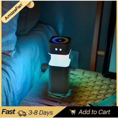 Air Humidifier USB Charging Spin Discoloration Led Night Light Aromatherapy Essential Oil Aroma Diffuser Home Car Office