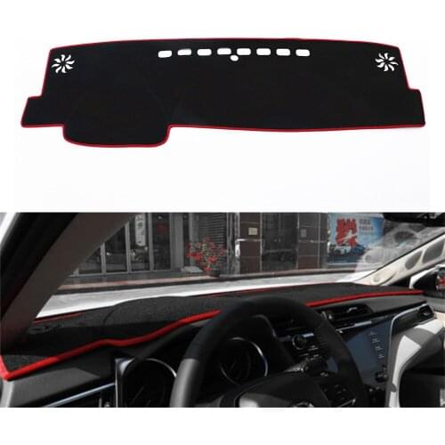 Protective Dashboard Cover For Toyota Camry 2018 Left Drive Polyester Anti-Slip Block UV Anti-Glare Sunshading Car Dashboard Pad