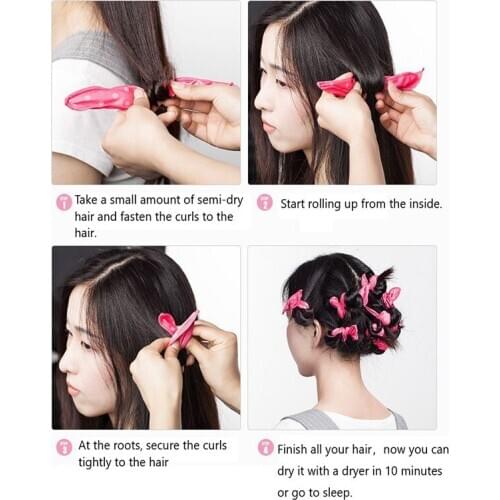 10PCS Magic Sponge Pillow Soft Hair Roller Flexible Foam&Sponge Hair Curlers