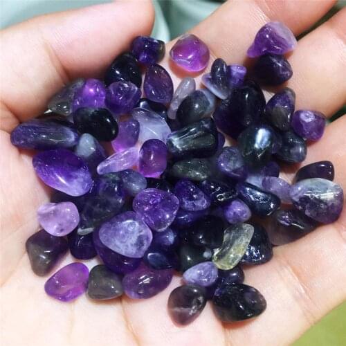 100G Natural purple crystal turn over stone crystal healing specimen gem grain mineral home desktop aquarium decoration