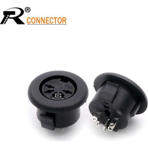 20PCS 5pin Micro Power Socket S Terminals DIN Female Jack PCB Panel Mount Connector for Electric push rod/computer motherboard