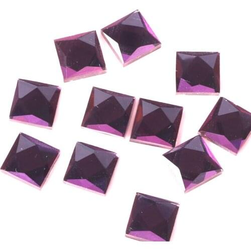 2018 New factory direct sales! violet square flat back glass crystal rhinestones DIY Watch and headpiece jewelry accessories