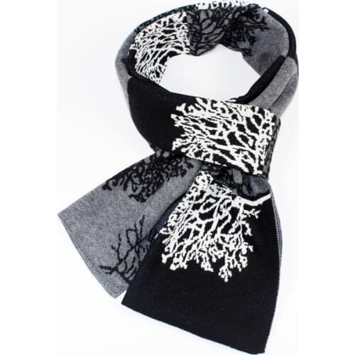 2020 Winter Design Christmas Tree Mens Cashmere Scarf Luxury Brand High Quality Warm Neckerchief Silk Wool Scarves Men