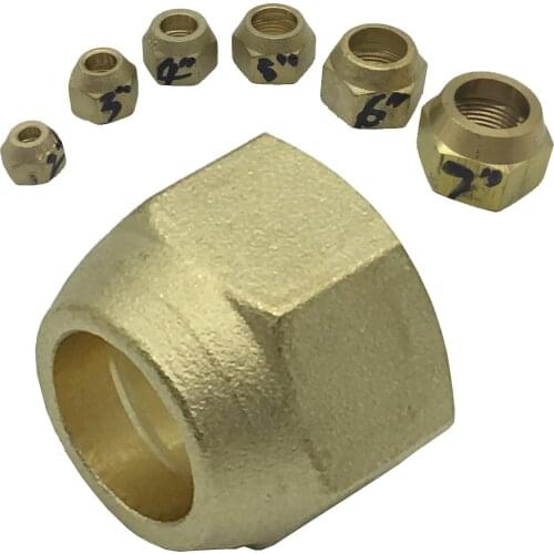 45'C brass SAE flare nuts provide 1/4" to 7/8" which is good and quick connection between brass and copper, easy and low costs