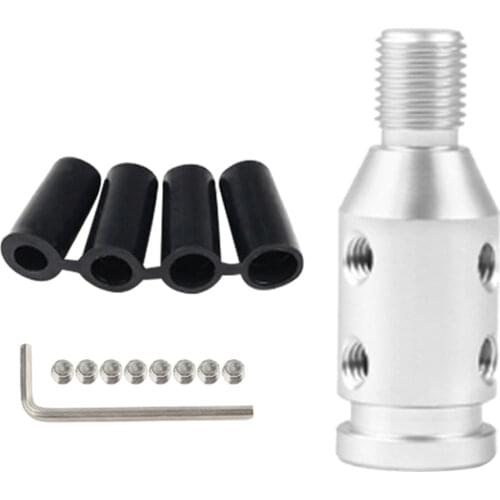 Adapter Universal Silver Shift Knob for BMW Non Threaded Shifter 12x1.25mm