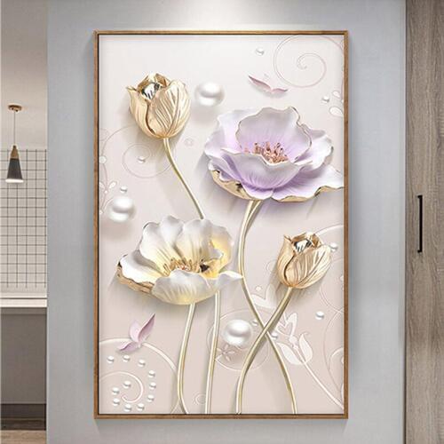 5D DIY Flower Diamond Painting Round Special Shaped,3D,Diamond Embroidery,Cross Stitch,Mosaic,Bead Picture,Rhinestone Decoration