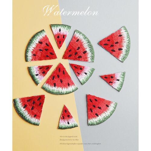 Big and Small Cute Watermelon Embroidered Patches for Clothing Applique Iron on Patches for Baby Clothes Jeans Shoes Bag DIY