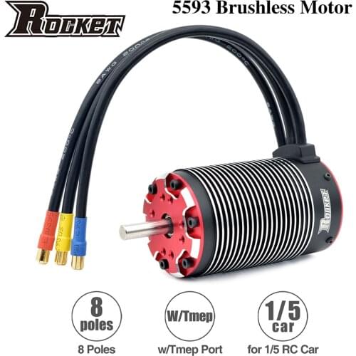 Rocket 5593 680KV 880KV 1090KV Sensorless Brushless Motor Built-in Temperature Sensor Port for 1/5 1/6 1/7 RC Monster Buggy Car