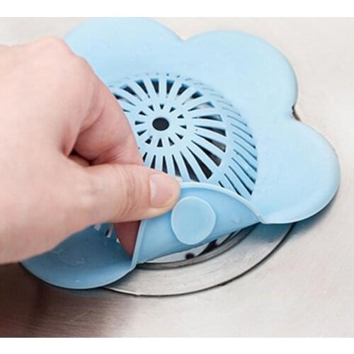 Drain Hair Catcher Foldable Punch-free Flexible Bathroom Bathtub Kitchen Delicate Appearance Hairs Stopper Shower Covers