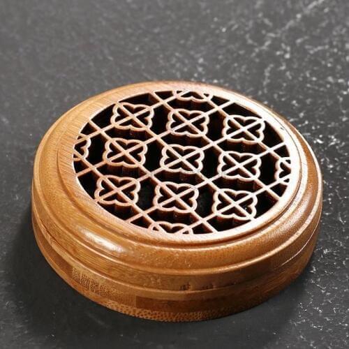 Elegant Bamboo Incense Burner Stove Ornament Buddha Supplies Coil Stick Holders,for Teahouse Living Room Temple Claming Aroma