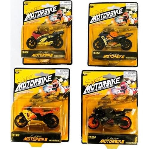 Super Motorbike YAMAHA 1:24 Die Cast Metal Tampo Printing Free Rolling Wheels Racing Motorcycle Turbo Diecast Model Collection