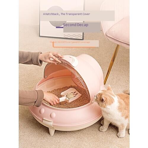 UFO Cat Litter Box Fully Enclosed Cat Toilet Large Anti-splash Cat Feces Basin Cat Supplies Can Accommodate10kg Pet Products