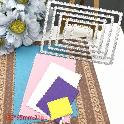 Square Frame Decoration Metal Steel Frames Cutting Dies DIY Scrapbooking Photo Album Embossing Paper Cards