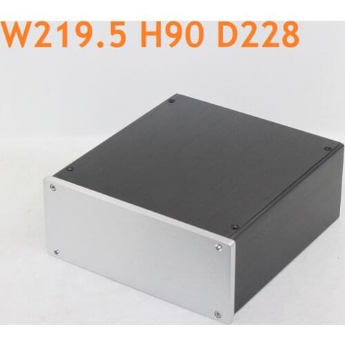 DIY PSU Power Box Home Audio Drills No Hole DIY Aluminum Power Amplifier Chassis Preamp Amp Headphone Case DAC Box W219 H90 D228