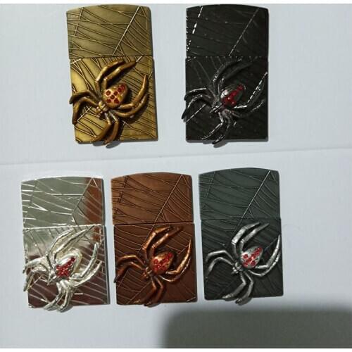 Metal Badge for Kerosene lighter Oil Lighter DIY Handmade Smoker Accessories Gadgets Lighters Decor Accessory Big spider