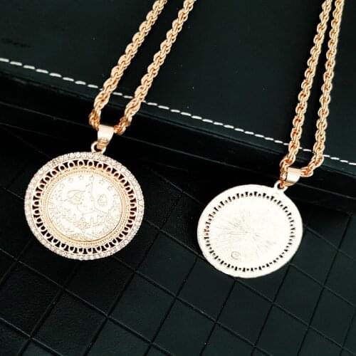 Fashionable new badge necklace Turkish national style badge pendant coin exquisite design fine pattern